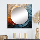 Collaged Spiral - Abstract Wall Mirror