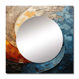 Collaged Spiral - Abstract Wall Mirror