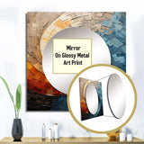 Collaged Spiral - Abstract Wall Mirror