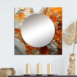 Encaustic Spirals I - Abstract Wall Mirror