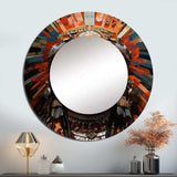 African Tribes Yoruba Gelede - People Wall Mirror