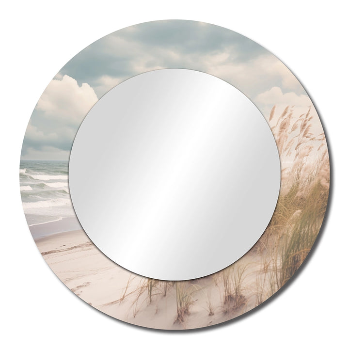 Coastal Beach Decorative Mirror - Beach Grass Landscape IV - Wall Mirror