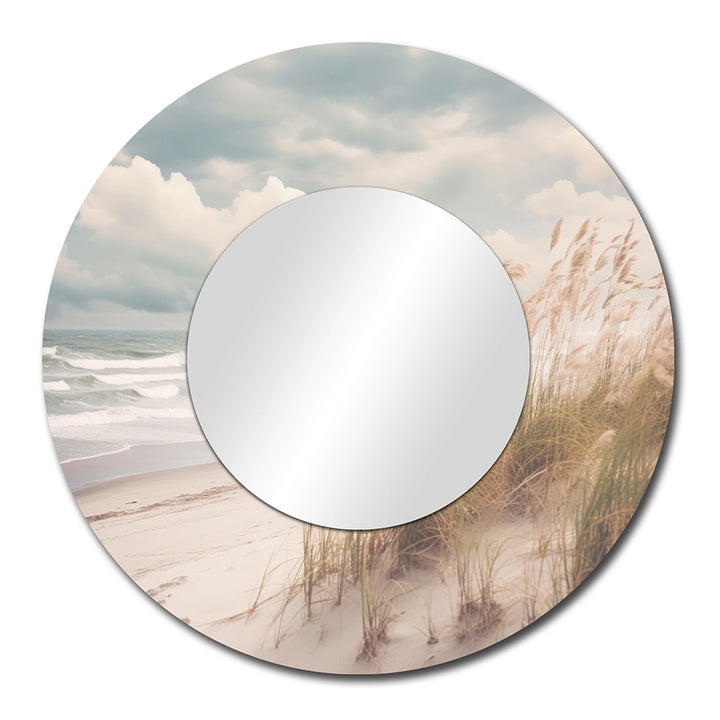 Coastal Beach Decorative Mirror - Beach Grass Landscape IV - Wall Mirror
