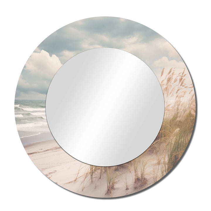 Coastal Beach Decorative Mirror - Beach Grass Landscape IV - Wall Mirror