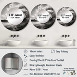 Black And White Wave Photo I - Coastal Wall Mirror