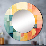 Cubism Experiment With Minimalist II - Abstract Wall Mirror