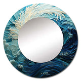 Glacier Glacial Sprial Pointillism I - Landscapes Wall Mirror