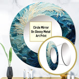 Glacier Glacial Sprial Pointillism I - Landscapes Wall Mirror