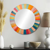 Mid-Century Modern Metal Wall Mirror - Colorful Mid Century Optical Serenade I - Large Mirror