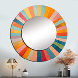 Colorful Mid Century Optical Serenade I - Abstract Wall Mirror