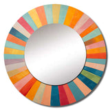 Colorful Mid Century Optical Serenade I - Abstract Wall Mirror