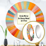 Colorful Mid Century Optical Serenade I - Abstract Wall Mirror