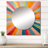 Colorful Mid Century Optical Serenade I - Abstract Wall Mirror