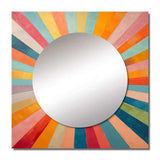 Colorful Mid Century Optical Serenade I - Abstract Wall Mirror