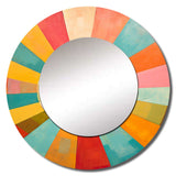 Colorful Mid Century Optical Serenade II - Abstract Wall Mirror