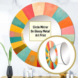 Colorful Mid Century Optical Serenade II - Abstract Wall Mirror