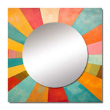 Colorful Mid Century Optical Serenade II - Abstract Wall Mirror