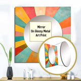 Colorful Mid Century Optical Serenade II - Abstract Wall Mirror