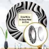 Black White Optical Art Dream I - Abstract Wall Mirror