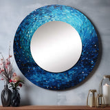 Pointillism River Majestic Cascade - Landscapes Wall Mirror