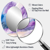 Abstract Liquid Ink Large Wall Mirror - Violet Storm At The Horizon - Printed Mirror