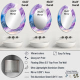 Abstract Liquid Ink Large Wall Mirror - Violet Storm At The Horizon - Printed Mirror