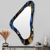 Gilded Rose In Kings Blue I - Floral Wall Mirror