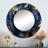 Gilded Rose In Kings Blue I - Floral Wall Mirror