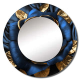 Gilded Rose In Kings Blue I - Floral Wall Mirror