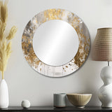 Modern Decorative Mirror - Golden Abstract - Metal Wall Mirror