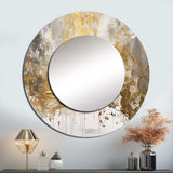 Golden Abstract - Abstract Wall Mirror