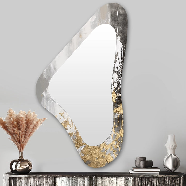 Modern Asymmetrical Mirror - Sweet Serenity II - Boomerang Shape Mirror