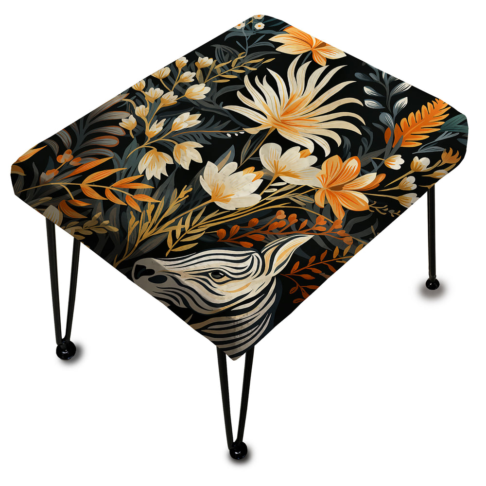 Zebra Safari Dreams - Upholstered Vanity Stool Ottoman