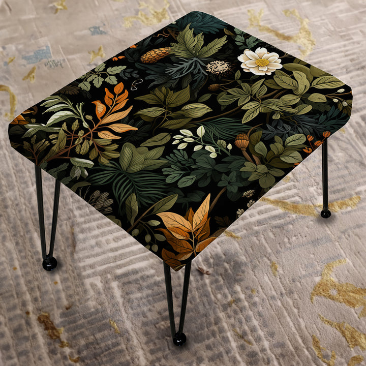 Rustic Wilderness Cottage Charm - Upholstered Vanity Stool Ottoman