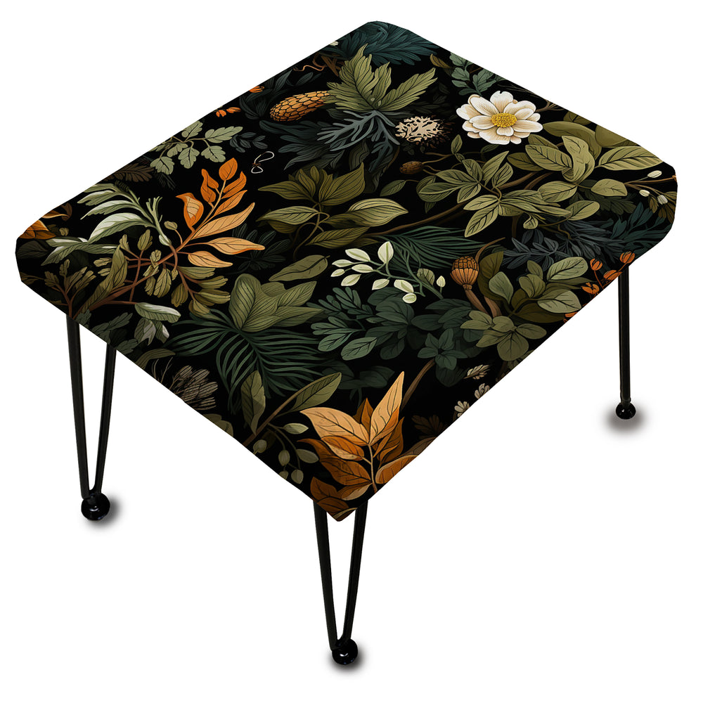 Rustic Wilderness Cottage Charm - Upholstered Vanity Stool Ottoman