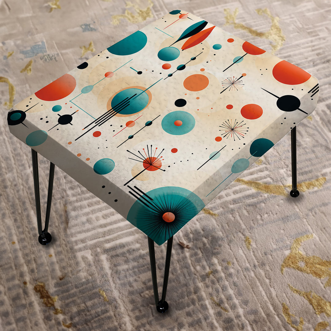 Atomic Age Modern Fusion - Upholstered Vanity Stool Ottoman
