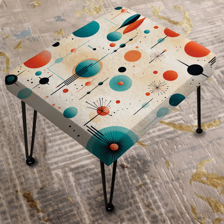 Atomic Age Modern Fusion - Upholstered Vanity Stool Ottoman