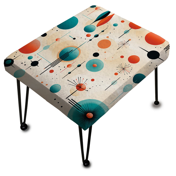 Atomic Age Modern Fusion - Upholstered Vanity Stool Ottoman