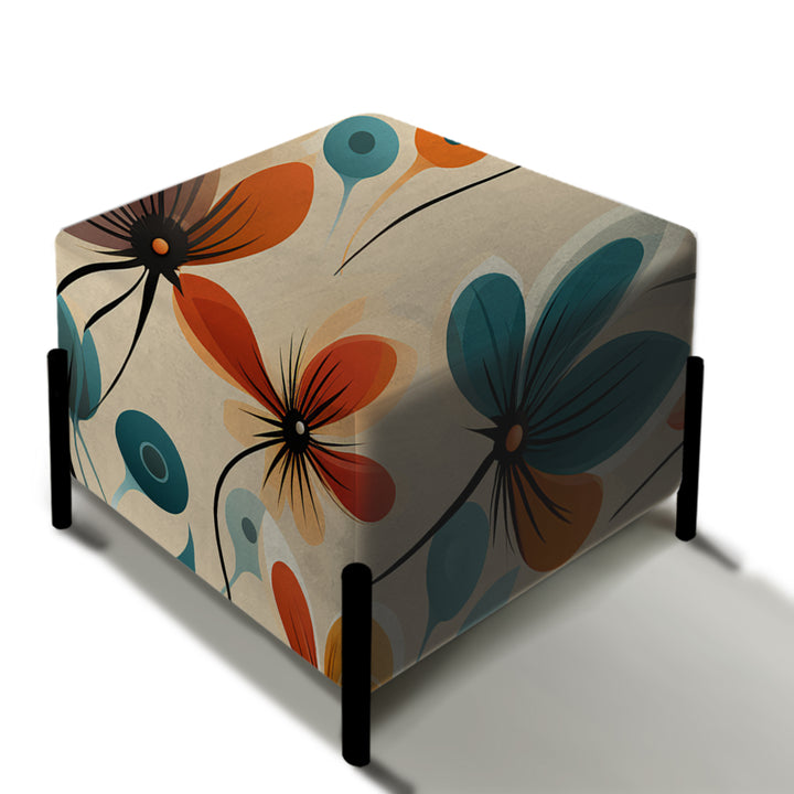 Midcentury Modern Revival - Upholstered Vanity Stool Ottoman
