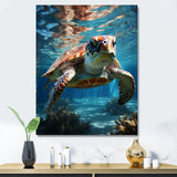 Turtle Aquatic Wanderer in Ocean - Turtle Home Decor Art