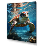 Turtle Aquatic Wanderer in Ocean - Turtle Home Decor Art