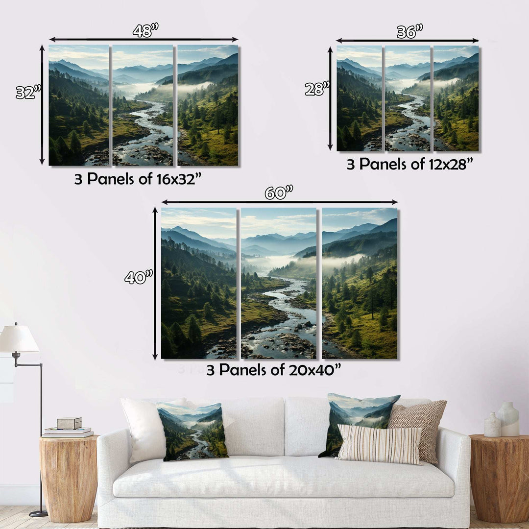 USA Great Smoky Mountains Landscape III - Canvas Wall Art Sets