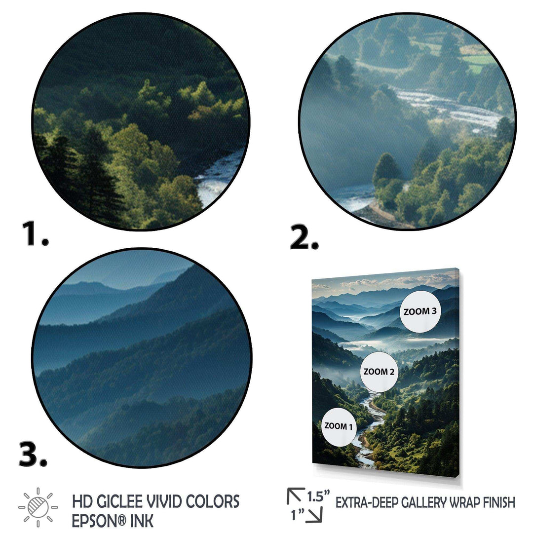 USA Great Smoky Mountains &amp; Rivers - Landscapes Canvas Wall Art