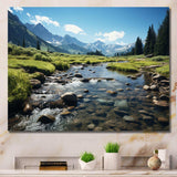 USA Rocky Mountain National Park River I - Landscapes Canvas Wall Art