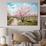 Vangogh Blooming Cherry Trees - Landscapes Canvas Wall Art