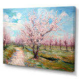 Vangogh Blooming Cherry Trees - Landscapes Canvas Wall Art