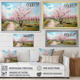 Vangogh Blooming Cherry Trees - Landscapes Canvas Wall Art