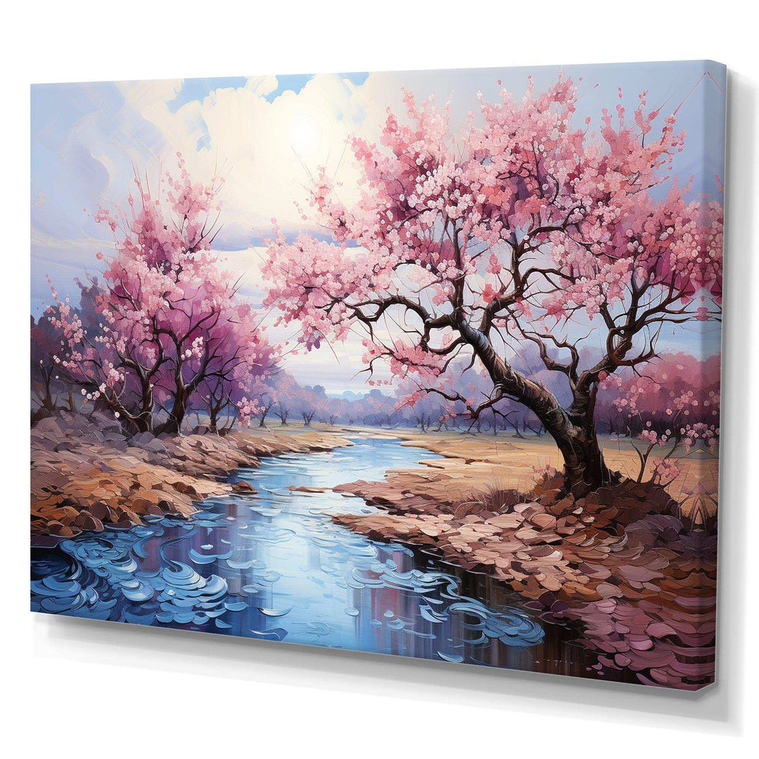 Vangogh Blossoming Almond Trees I - Landscapes Canvas Wall Art