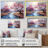 Vangogh Blossoming Almond Trees I - Landscapes Canvas Wall Art