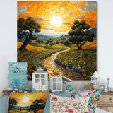 Vangogh Olive Grove In Province - Landscapes Canvas Wall Art